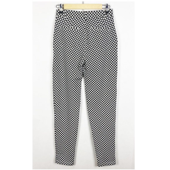 Betabrand Catstooth Dress Yoga Pants Black White Cat Print Size Small Petite - Picture 10 of 13